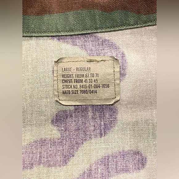 1995 Used US Air Force Woodland Camouflage Coat-Shirt Men’s Large Regular - Picture 4 of 5